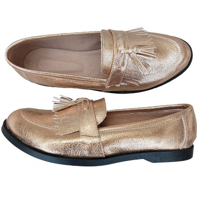 mocasines metalizados