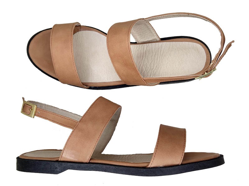 sandalias marrones