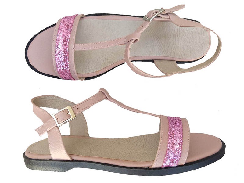 sandalias rosas