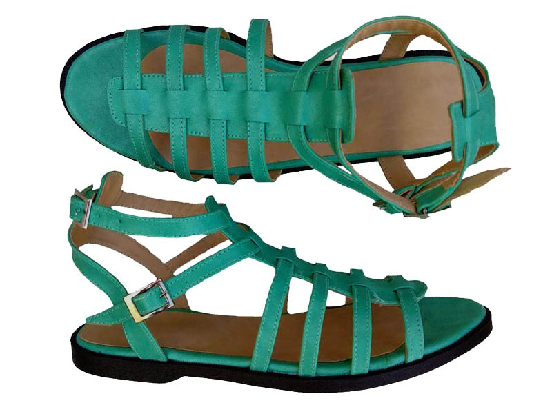 sandalias verdes