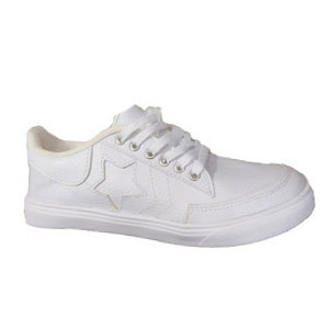 zapatillas eco cuero blancas