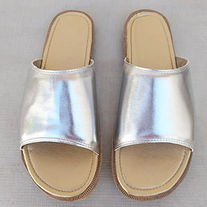 chanclas faja plateada