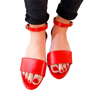 sandalias rojas de fiesta