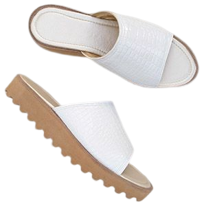 sandalias zuecos blancos