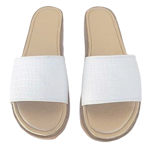 chanclas blancas croco
