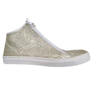 zapatillas botitas glitter oro