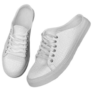 zapatillas blancas mujer croco