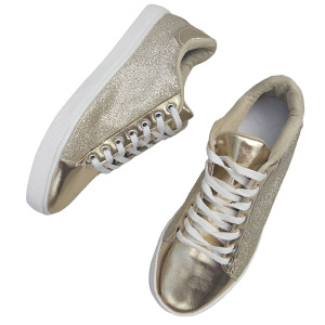 zapatillas glitter doradas